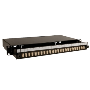 S03 1U Black Sliding Patch Panel – 24 Position SC/LC/E2000 up to 48 fibres Datasheet