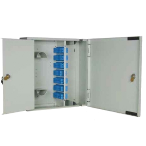 W08 - Lockable 48 Position SC Duplex/ LC QUAD Double Door Wall Box